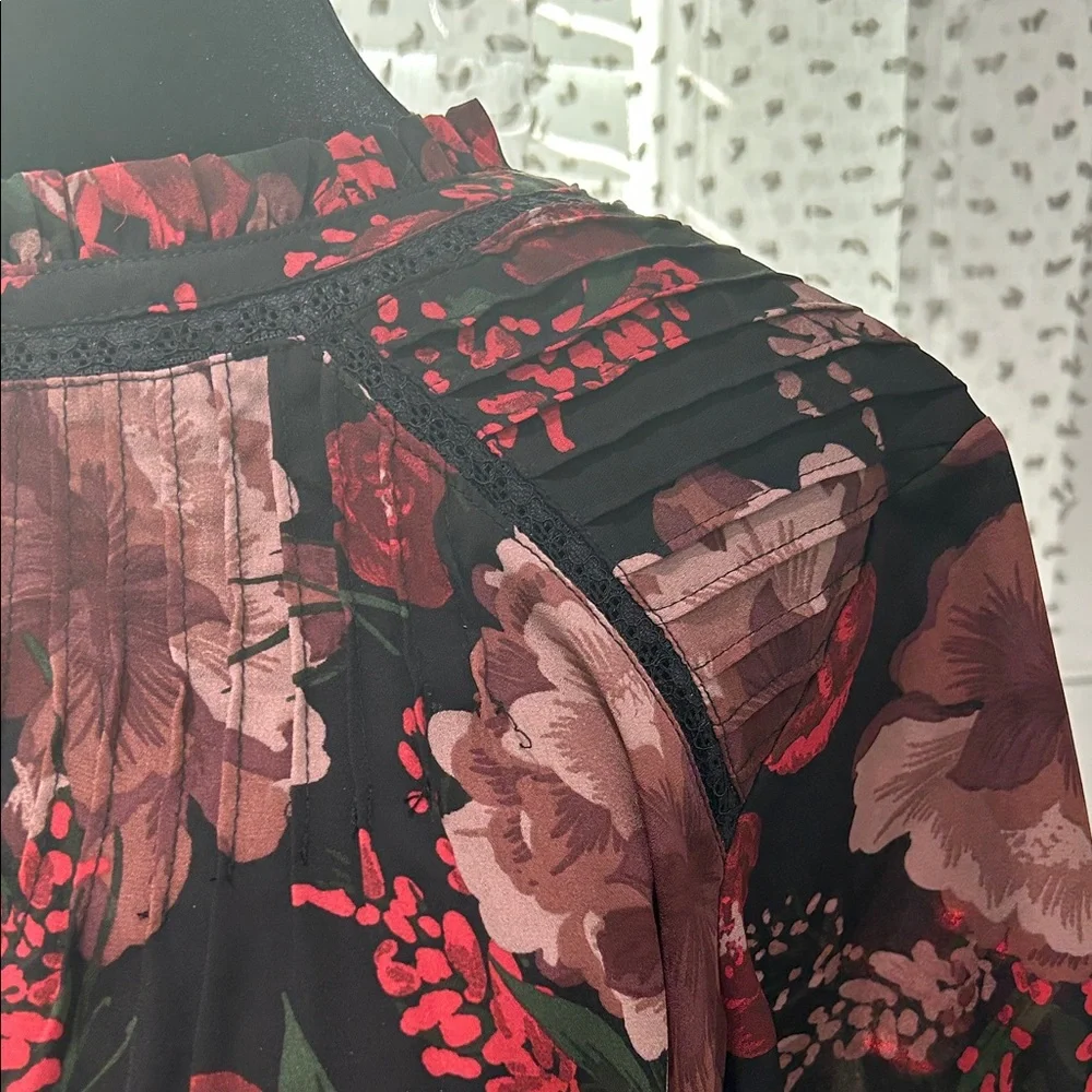 Torrid Black and Red Floral Blouse - Picture 2 of 4